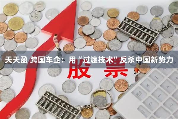 天天盈 跨国车企：用“过渡技术”反杀中国新势力